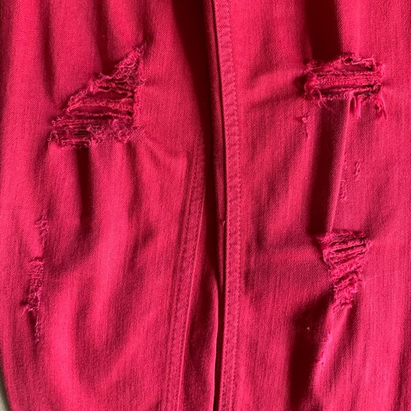 rag & bone Distressed Skinny Jeans in “PFD” Red - Picture 5 of 7